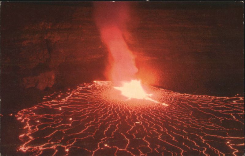 Eruption of Kilauea Volcano at Halemaumau Firepit Hawaii
