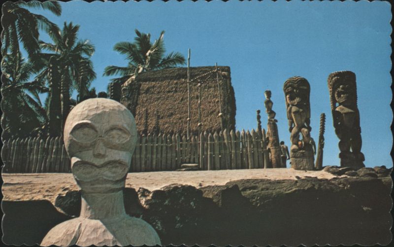 City of Refuge Hoonaunau Tikis and Ancient Relics Honaunau-Napoopoo Hawaii