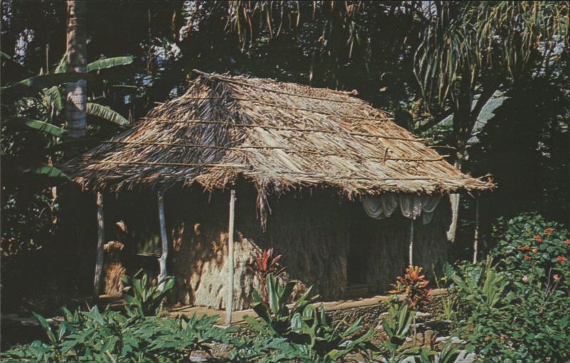 Robert Louis Stevenson's Grass Hut, Manoa Valley Honolulu Hawaii