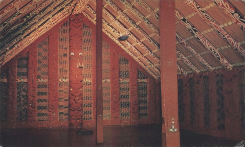 Interior of the Hotunui Meeting House Auckland New Zealand