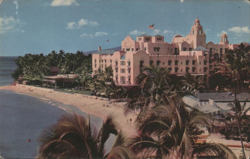 The Royal Hawaiian Hotel on Waikiki Beach Honolulu