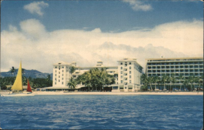 Catamarans at Waikiki Beach with Honolulu Hotels Hawaii