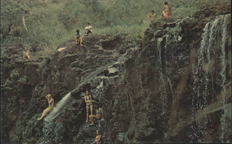 Famous Slippery Slide on Kauai Hawaii