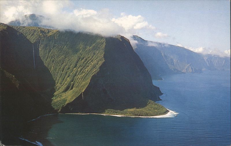 Molokai North Shore Cliffs and Waterfalls Hawaii