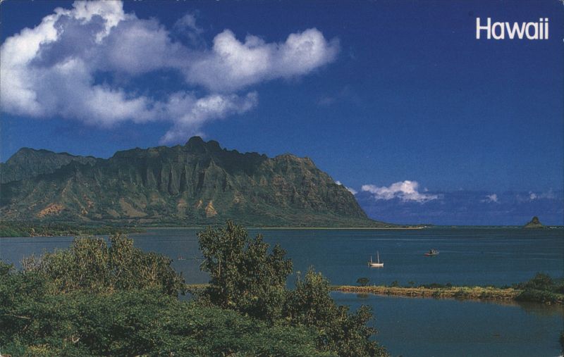 Kaneohe Bay and Koolau Mountain Range, Oahu Hawaii