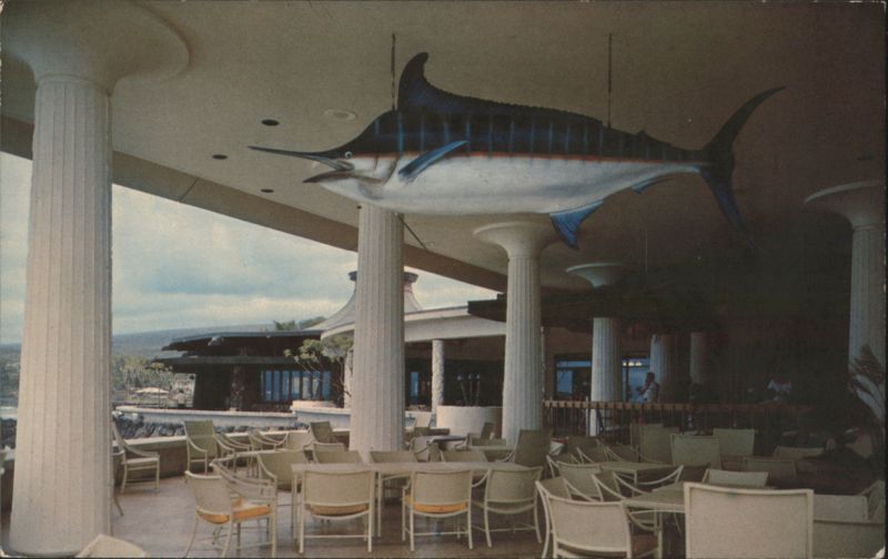 Kona Hilton Hotel with Marlin Sculpture, Kailua-Kona Hawaii