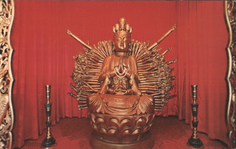Golden Buddha Statue with Many Arms Kapaa Hawaii