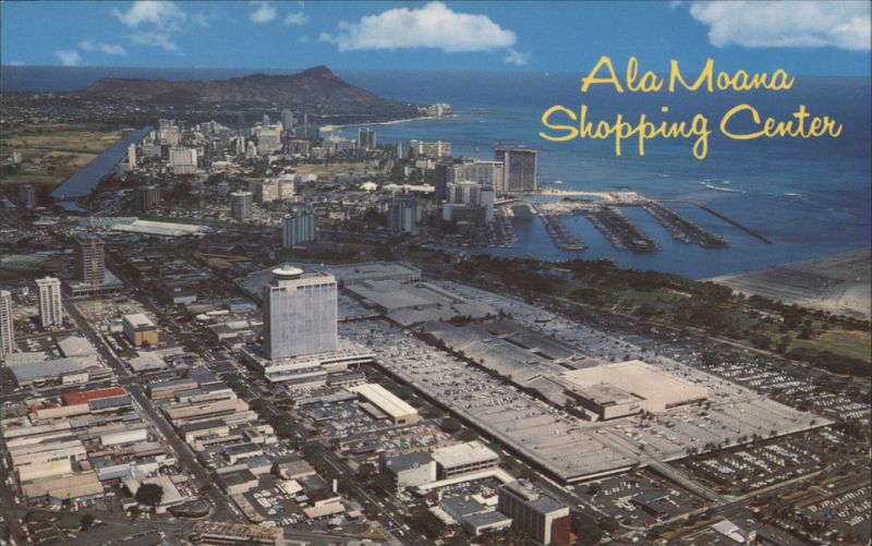 Ala Moana Shopping Center, Honolulu Yacht Harbor, Diamond Head Hawaii
