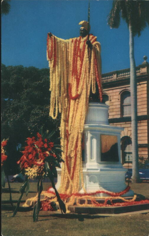 Kamehameha Statue Adorned with Leis Honolulu Hawaii