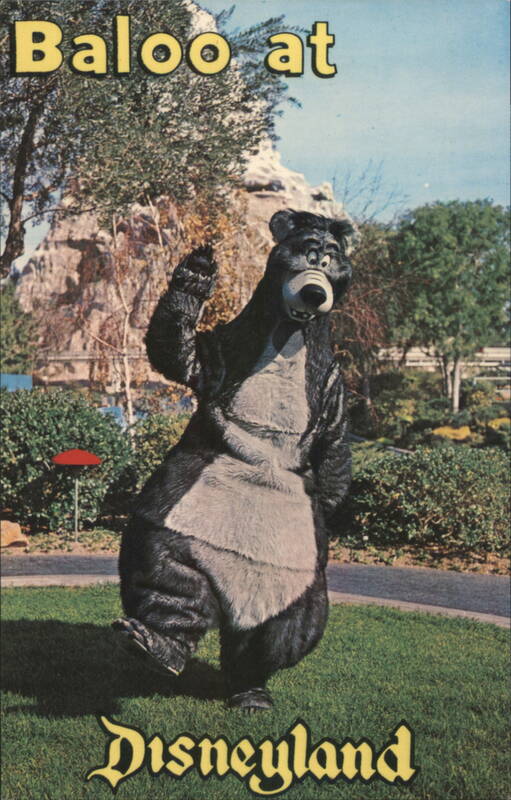 Baloo the Bear Waving at Disneyland Anaheim California