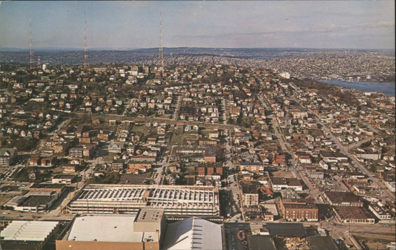 Looking North from Space Needle, Seattle WA Washington
