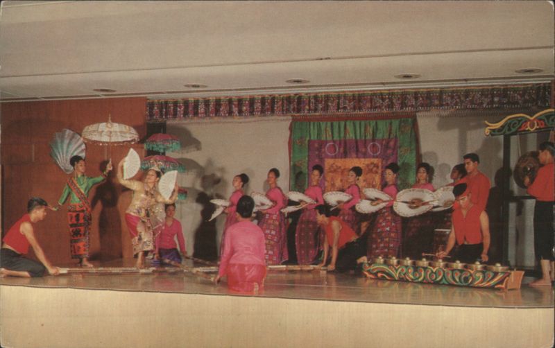 Filipino Dancers Performing a Native Dance in Hawaii Honolulu