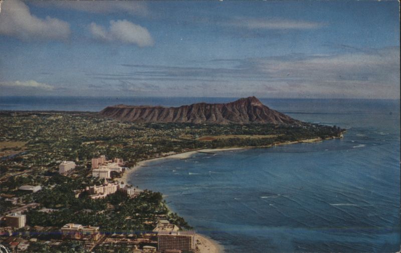 Waikiki Beach and Diamond Head Honolulu Hawaii Pacific Skyways