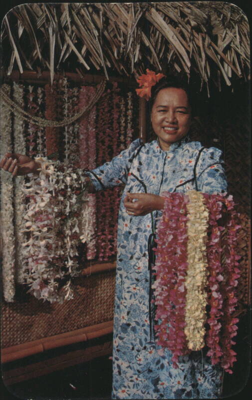 Lei Seller at Honolulu Airport Hawaii Dave Martin