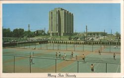 New Tennis Courts with University Building - Murray State University Postcard