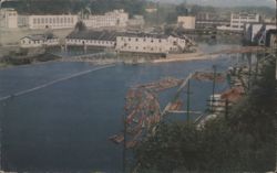 Oregon City Paper Mills on Willamette River Postcard