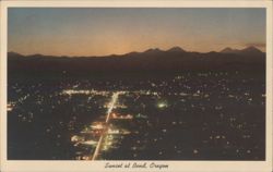 Sunset at Bend, Oregon Postcard