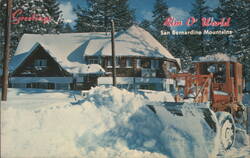 Rim O' World Highway, San Bernardino Mountains in Winter Postcard