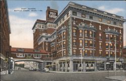 Post Tavern Hotel and Skyway, Battle Creek Postcard