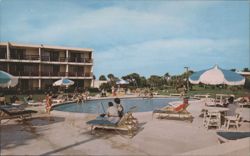 Holiday Inn Palm Beach Pool and Guests Postcard