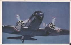 United Air Lines Mainliner 103 Aircraft in Flight Postcard