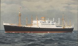 M.V. "WESTERDAM" Ship at Sea Postcard