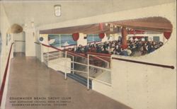 Edgewater Beach Yacht Club Cocktail Room, Chicago Postcard