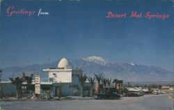 White House Motel, Desert Hot Springs with Mt. San Jacinto Postcard