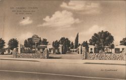 Del Camino Courts, El Paso, Texas Postcard