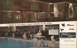 Moses Lake Travelodge and Swimming Pool Postcard
