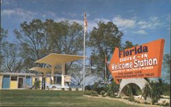 Florida Drive-In Welcome Station Postcard