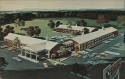 Ramada Inn Sandusky - Aerial Illustration Postcard