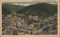 Bird's-Eye View of Deadwood, SD Postcard