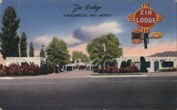 Zia Lodge - Albuquerque, New Mexico Postcard