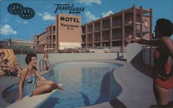 Travelodge Motel with Pool, Vancouver BC Postcard