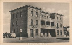 Queen's Hotel, Macleod, Alberta Postcard