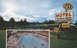 Key Motel with Swimming Pool - Bellingham, WA Postcard