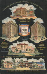 J. B. Pound Hotels Chain Advertisement Postcard