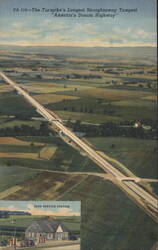 PA 116—The Turnpike's Longest Straightaway Tangent Postcard