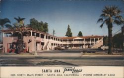 Santa Ana Travelodge Motel, Orange County Postcard