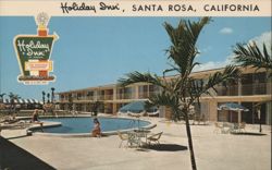 Holiday Inn Santa Rosa, California Pool Area Postcard