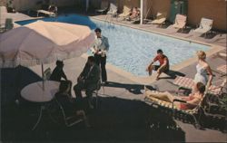 Ambassador Motor Hotel Poolside Postcard