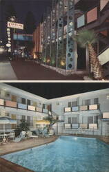Carolina-Hollywood Motel: Exterior and Pool Courtyard Postcard