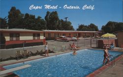 Capri Motel with Swimming Pool, Ontario Postcard