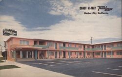 COAST HI-WAY TraveLodge - Harbor City, California Postcard
