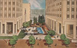 Architect's Concept: Standard Oil Garden, San Francisco Postcard