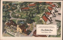 Aerial View of Paso Robles Inn - Highway 101 Half-Way Point Postcard