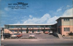 Bay View Travelodge - 1943 Pacific Highway, San Diego, CA Postcard