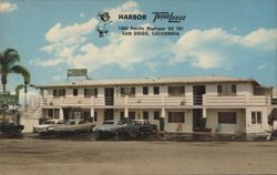 Harbor Travelodge Motel, San Diego CA Postcard