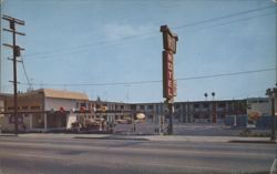 Imperial '400' Motel with Tall Sign, San Bernardino Postcard